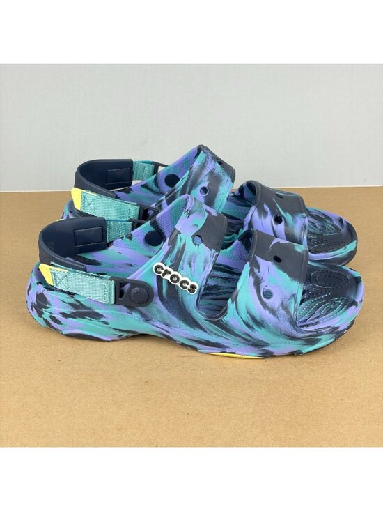 Crocs All Terrain Marbled Sandals Mens 12 Purple Teal Adjustable Sport Casual main image 6